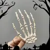 Sombrero de Halloween, velo de rosa, pasador de garra de fantasma, pinza lateral para el pelo de mujer, accesorio de cosplay, decoración de mano de calavera