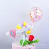 Decoración de globo de pastel de cumpleaños globo transparente globo de papel escena de globo decoración de pastel horneado globo de 5 pulgadas columpio