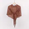 Chal estilo coreano para mujer, nuevo pañuelo triangular con estampado de bambú 2026, bufanda tejida de protección solar de verano, chal para cheongsam