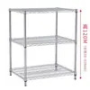 Almacén de Fábrica Estanterías de Malla de Alambre Cromado Estantería de Almacenamiento Multicapa de Acero Inoxidable Estantería de Almacenamiento para el Hogar Estantería Giratoria Móvil con Ruedas