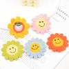 Parche de Tela Bordado Cara Sonriente de Flor DIY Decoración de Fruta Accesorios de Ropa Accesorios para Bolsa de Zapatos Parche Textil Material para Accesorios para el Cabello