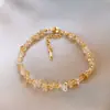Pulsera Multicapa de Cristal Amarillo de Buena Fortuna para Mujer 2026 Nueva Pulsera de Perlas Lujo Ligero Nicho Accesorio Propicio