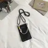 Bolsa de Celular Doce e Fresca para Mulheres, Bolsa de Ombro Simples para Viagem ao Ar Livre no Verão, Bolsa de Armazenamento Portátil de Malha Transversal