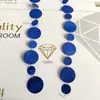 Celebração de Casamento Shopping de Casamento Hotel Decoração de Vitrine Comercial Cortinas de Fio com Lantejoulas Redondas Azul Real Azul Escuro Brilhante Laser
