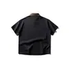 Yidao Vintage 2026 Verano Nuevo Retro Americano Bloque de Color Solapa Manga Corta Hombre Moderno Corte Holgado Fresca Camisa