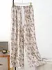 Pantalones Largos Casuales Estampados, Tallas Grandes, Estilo Delgado para Primavera y Verano, Pantalones Sueltos para Casa para Mujer, Se Pueden Usar Afuera, Pantalones para Dormir, Pantalones Frescos para Mujer