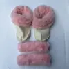 Pantuflas de Algodón Cálido Peludas para Mujer Zuecos de Algodón para Hombre Lavables Forro Polar Interior Extraíble Funda de Piel Invierno