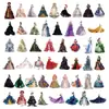50 Piezas de Pegatinas de Mascotas Serie Niña con Falda Elegante, Pegatinas Transparentes para Decorar Fundas de Teléfono, Computadoras y Cuadernos, Al por Mayor