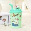 Ventilador de Escritorio Pequeño Plegable Creativo Divertido Taza de Té de Leche Carga de Tres Etapas con Muñeco Pegatina Capibara Mini Ventilador