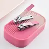 Set Personalizado de Cortauñas, Set de Tijeras para Uñas y Limpiador de Oídos, Herramientas de Manicura para el Hogar, Cortauñas de Alta Gama, Caja de Set de 14 Piezas