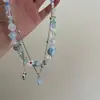 Collar de Perlas Mariposa de Lujo Ligero Estilo Coreano Cadena para Clavícula con Circonita Deslumbrante para Mujer Venta al por Mayor Diseño de Nicho Ins