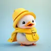 Pato Amarillo Pequeño Colgante de Mochila Partner 2D Accesorio de Coche Nuevo de Navidad Llavero de Acrílico Más Vendido Transfronterizo