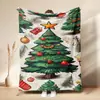 Manta de regalo reno de Navidad hombre de jengibre manta de franela árbol de Navidad manta para siesta