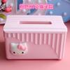 Caja de Papel Toalla de Papel Rectangular de Plástico de Dibujos Animados para Escritorio de Dormitorio de Niña, Creativa, Linda