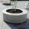 Fabricante de Foshan Banco de Árbol de Concreto Personalizado Largo con Forma Especial Asiento de Ocio Creativo para Paisajismo Macizo de Flores Banco de Descanso