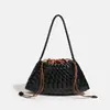 Bolsa Tecida Retro Coreana Feminina, Bolsa de Ombro Versátil da Moda, Conjunto de Bolsas Tote de Mão de Luxo