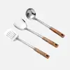 Espátula de acero inoxidable, cucharón para sopa, espumadera, espátula para freír, cuchara para arroz, utensilios de cocina para el hogar, suministros de cocina, juego completo de utensilios de cocina