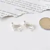 Brincos de gancho para orelha, brincos de clipe de orelha montados, brincos feitos à mão, acessórios DIY, material com retenção de cor, atacado