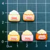 Mini Charms de Letras com Laços de Doce, Batatas Fritas, Asas, Estrelas, Corações, Arte de Unha, Elásticos de Cabelo, Presilhas de Cabelo, Acessórios de Resina
