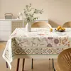 Mantel estilo pastoral americano, impermeable, a prueba de aceite, lavable, resistente al calor, lujo ligero, sensación de alta gama, mantel rectangular para mesa de centro