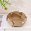 Bandeja de Almacenamiento Pequeña de Cuero PU para Sala de Estar, Entrada, Exterior, Caja de Almacenamiento Plegable para Llaves, Joyería, Organización y Almacenamiento