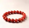 Pulseira de Ágata Vermelha do Sul Natural para Aniversário de Mulher Ano Xiaomi Contas Pulseira de Ágata de Círculo Único Vermelho do Sul para Namorada Presente de Feriado