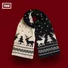 Estilo Coreano Nuevo Tejido Pata de Gallo Doble Cara Otoño e Invierno Cálido Moda Clásico Cuello Combinable Bufanda de Pareja Trendy para Mujer