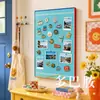 Arte de pared para dormitorio inspirado en la dopamina, decoraciones para sala de estar y recibidor, arte de pared magnético de acero inoxidable, imanes para refrigerador, arte de pared para fotos