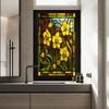 BL139 flores de color transfronterizas y plantas verdes electrostáticas Pegatinas de vidrio PVC no adhesivas para ventanas removibles Rejillas para ventanas de vidrio