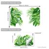 Variedad de Plantas Verdes Tropicales, Hojas Caducas y Mariposas Creativas Pegatinas de Pared para Decoración de Fondo de Tienda y Hogar, Pegatinas Removibles