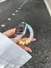 Pulseira Colorida Dopamina Gummy Coil para Apple Watch iWatch 12ª Geração 11/10 Ultrase