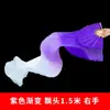 Fabricante Venta al por Mayor Abanico Largo de Seda con Cabeza Larga Flotante, Accesorios de Danza de Seda de Doble Cara para Adultos, Actuación de Baile Cuadrado, Gira y Canta, Abanico Extendido