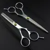 Tesouras Galvanizadas Divididas de 6 polegadas, Tesouras de Corte de Cabelo, Tesouras Desbastadoras, Tesouras de Aço Carbono, Conjunto com Estojo de Couro