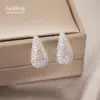 Brincos Exquisitos em Forma de Gota com Microincrustação, Moda Europeia e Americana, Brincos de Temperamento Exagerado, Nicho de Luxo Leve, Atacado de Brincos de Alta Qualidade