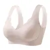 Sujetador sin costuras de seda de hielo para mediana edad y ancianas, con hebilla frontal, copa fija recogedora, estilo fino, tipo chaleco de mamá, ropa interior deportiva, sujetador para mujer