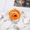 Cabezas de Flores Artificiales en Colores Otoñales, Rosas de Té, Flores de Seda para Bodas al por Mayor, Decoración de Habitaciones de Boda, Suministros del Fabricante de Decoraciones Artificiales de Alta Calidad para Bodas