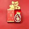 Regalo de Moda Paz y Alegría Llavero para Teléfono Móvil Colgante para Bolso Dibujo Animado Joyería Creativa Set de Caja de Regalo de Gama Alta