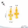 Xiaohongshu Más Vendido Collar de Cruz Chapado en Oro Venta al por Mayor Personalizado Cuadrado Incrustado de Diamantes Colgante de Lujo Estilo Unisex
