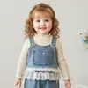 Conjunto Jeans para Meninas Estiloso e Moderno Primavera e Outono Novo 2026 Estilo Coreano Doce Conjunto Jeans de Duas Peças para Bebês