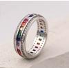Série Tesouro design de nicho senso de design moda doce legal senso de design avançado cor combinação de cores anel de arco-íris pulseira para mulheres