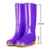 Botas de Lluvia de Cuatro Estaciones para Mujer de Caña Alta Algodón Cálido Antideslizantes Zapatos de Agua Calzado Exterior Impermeable Botas de Lluvia para Adultos de Caña Media Zapatos de Goma Resistentes al Desgaste