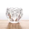 Suporte de Velas de Vidro Transparente Estilo Europeu Suporte para Velas de Lótus Suporte para Velas de Aromaterapia Utensílios Budistas Lâmpada a Óleo Adereços de Casamento Enfeites Decorativos