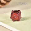Sándalo Verde Búho Colgante de Madera Maciza Pulseras de Cuentas Wenwan Collares Accesorios de Joyería Hechos a Mano DIY Colgante