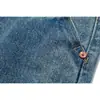Jeans de Mezclilla Lavada Azul Simple Retro Americano Rumei Pantalones Casuales Rectos Holgados Versátiles para Hombre Pantalones Largos Ligeramente Cónicos