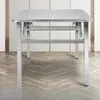 Mesa plegable de acero inoxidable engrosada para uso doméstico, mesa de comedor para exteriores, mesa comercial de acero inoxidable, mesa de acero inoxidable para puestos de mercado nocturno y barbacoas
