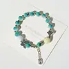 Pulseira de Cerâmica Jingdezhen Nova Pulseira de Cerâmica Jingdezhen Chinesa Joia Simples de Banca Presente para Estudante Joias