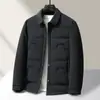 Jaqueta de Penas Masculina 2026 Inverno Leve Luxo Gola Camisa Estilo Meia-Idade e Jovem Casual de Negócios Leve Quente Roupa Externa