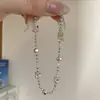 Pulsera de Flor de Perlas Láser Super Brillante Retro Hip-Hop Moda Femenina Personalidad Simple Nicho Temperamento Joyería de Gama Alta