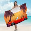 Toalla de Playa de Microfibra Transfronteriza para Adulto Estampada para la Playa Chal Protector Solar Absorbente Toalla para Nadar de Secado Rápido Toalla de Baño