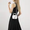 Bolso mini caja portátil de alta gama para mujer 2024 nuevo a cuadros de diamante cadena boca sobre rojo lazo bandolera